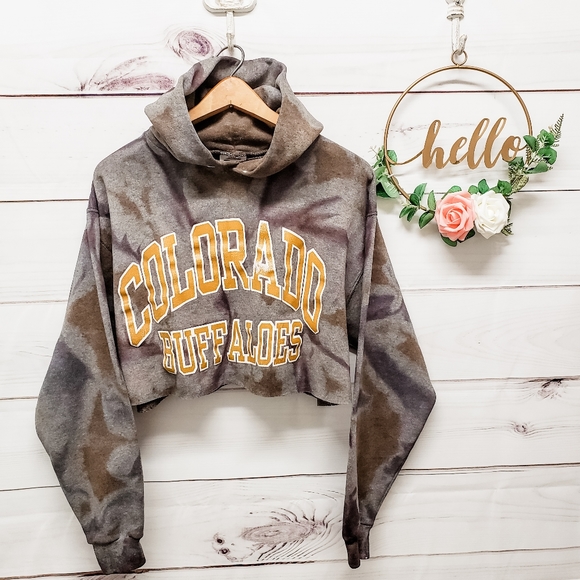 tnt Sweaters - Vintage custom cropped bleached hoodie S M L gray